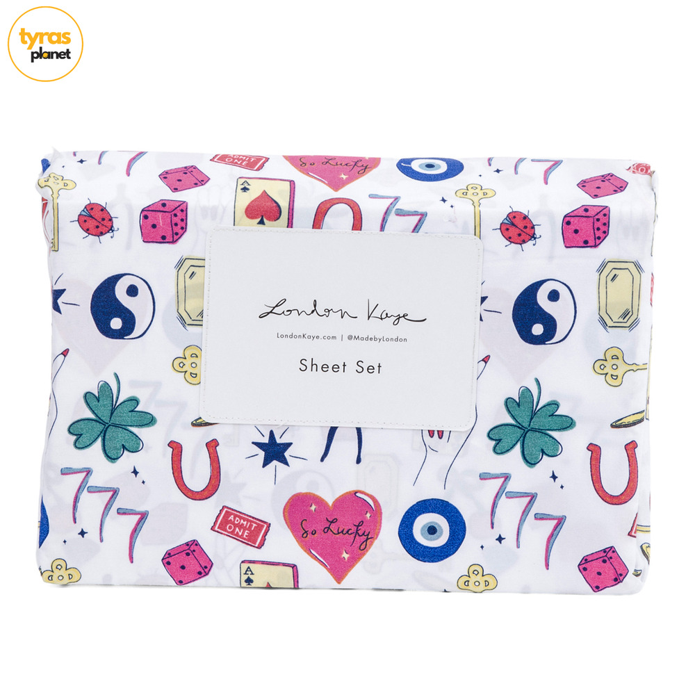 London Kaye, Lucky Girl Sheet Set - Lucky Charms Sweet, 4 pc set - Size‎ QUEEN